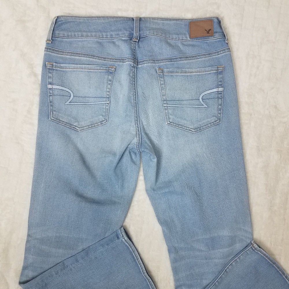 American Eagle Artist Crop Denim Capris Sz 10